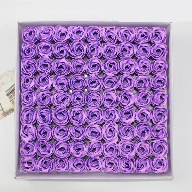 Light Purple Пенопластовые розы искуственные цветы для декора 81 шт./кор. ручной работы Роза Мыло искусственные сухоцветы День матери Свадьба День святого Валентина Рождественский подарок украшения для дома украшение для дома, 7 - Цвет: Light Purple