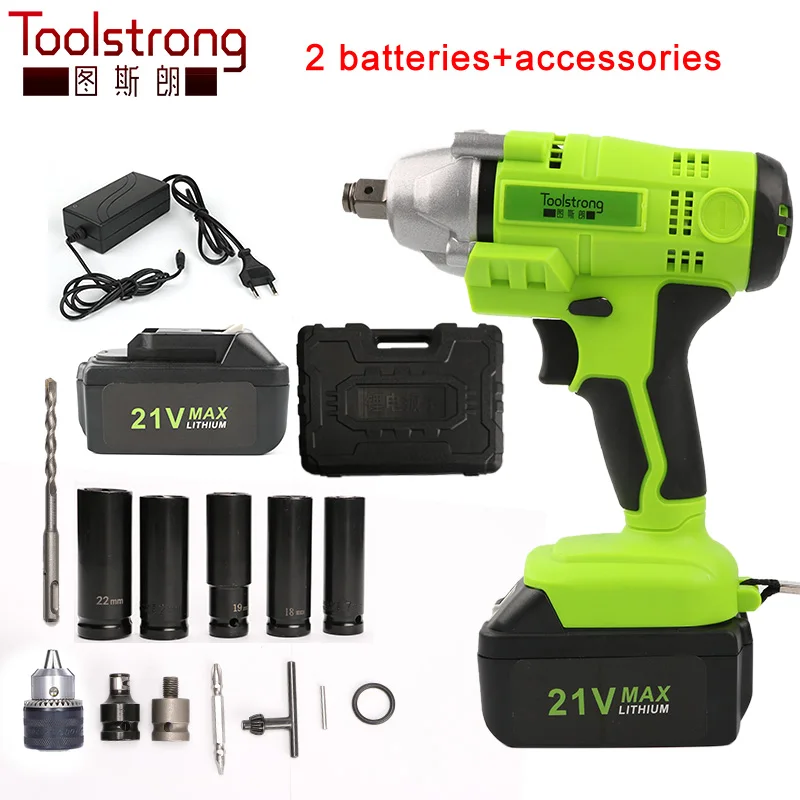Электрический ключ Toolstrong 21V 2000mAh беспроводной Электроинструмент 320N. m