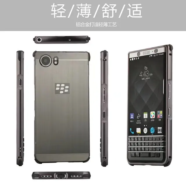Для BlackBerry KEYone чехол для телефона металлический алюминиевый бампер+ PC акриловый 2 в 1 гибридный Чехол Двойной защитный чехол для KEYone