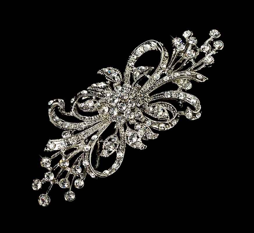 3 75 &quotБольшой бриллиантовая брошь прозрачные стразы Винтаж выглядят вечерние