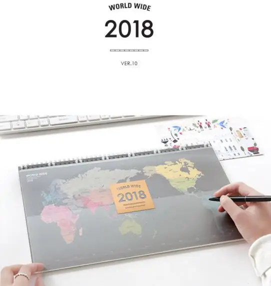 Мир Географические карты 2018 стол Календари большой Размеры исследование школы
