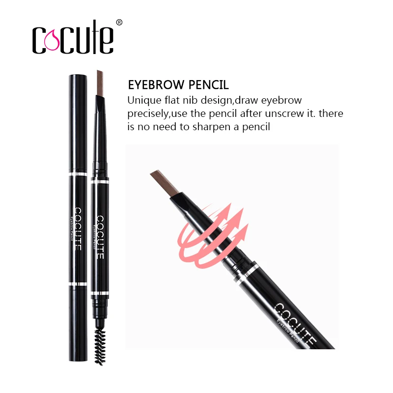 

Cocute 1Pc Eyebrow Double Head 4 Colors Automatic Pencil Makeup Paint Eyebrow Pen Cosmetic Waterproof 2018 Brow Tools Hot Sale