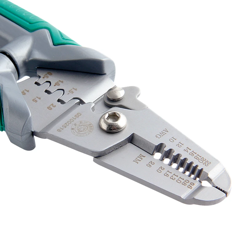 Обжимные клещи BERRYLION плоскогубцы для зачистки проводов 180 мм