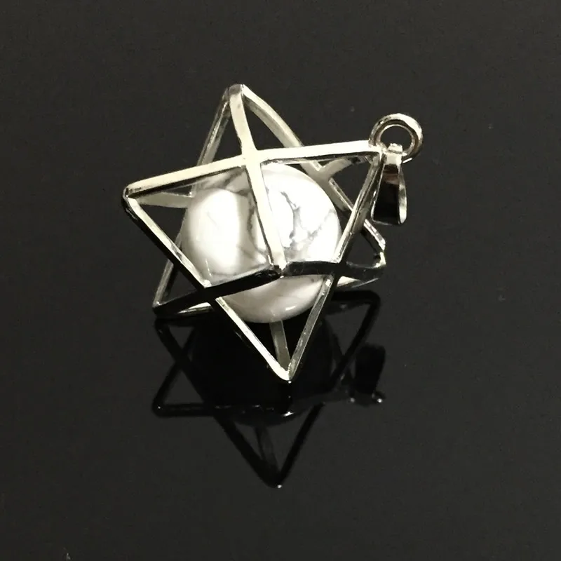 Ретро Подвески Merkaba Religion натуральный камень Reiki исцеляющий кулон полые звезды