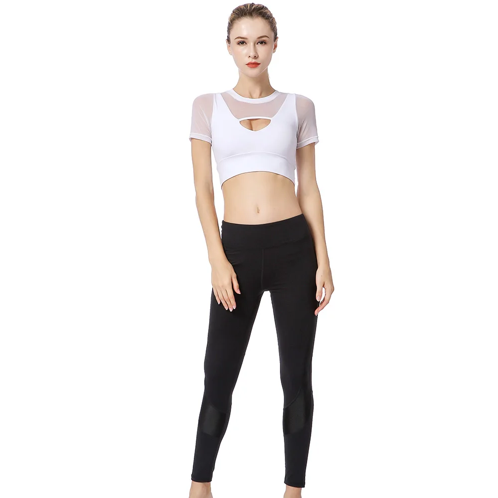 LT068002 2018 New Pro Sports Bras Women Reflective Safety Vest Simless Yoga Lady Trainning Tank Tops Female Mesh Hollow Out | Спорт и