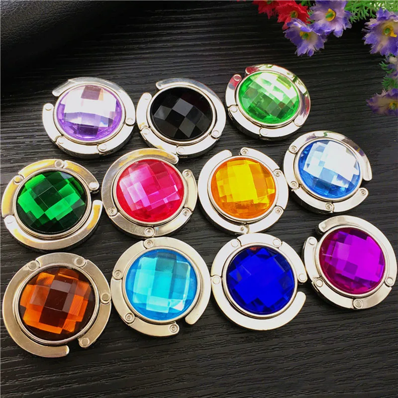 Folding Metal Bag Hanger Creative Bags Accessories Circle Shape Acrylic Hanging Drop Women Supplies | Дом и сад