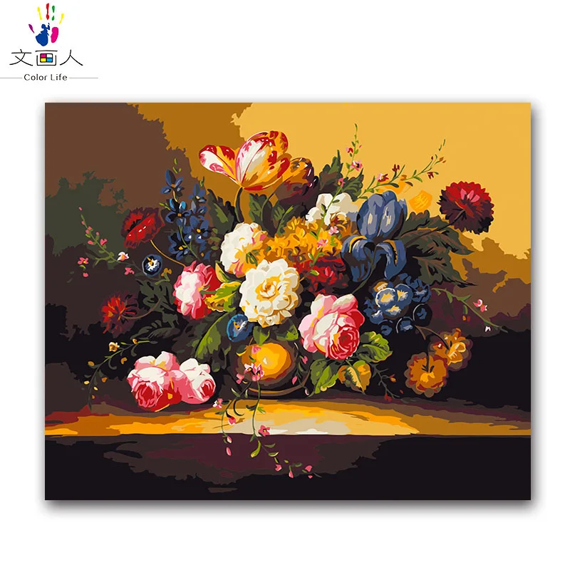 Растения и цветы пиона картина маслом посылка diy цифровая по количеству с
