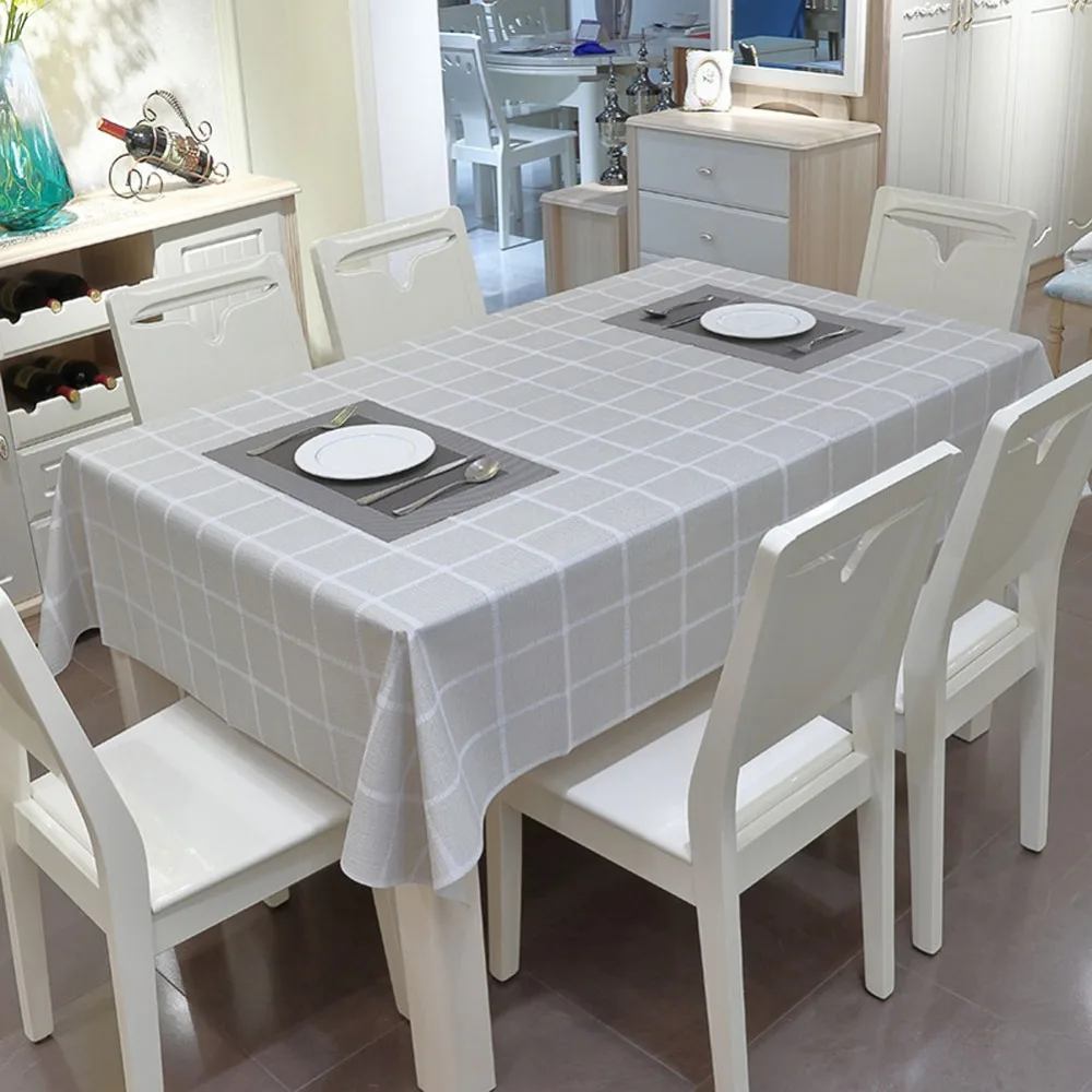Meijuner прямоугольная скатерть ПВХ решетка печатная крышка стола анти масло