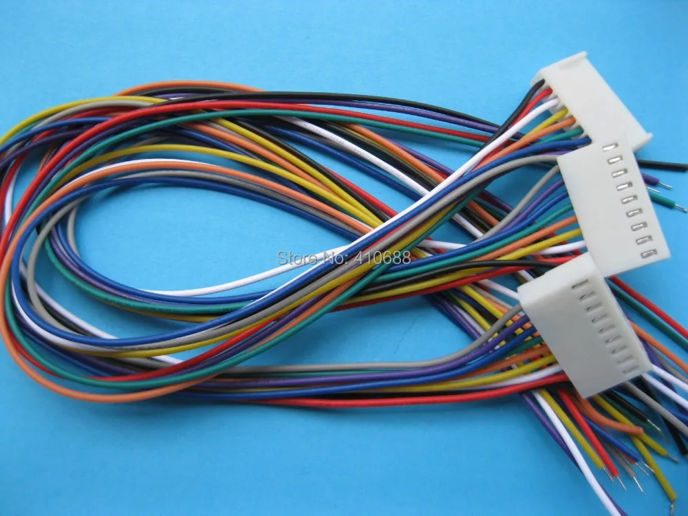 100 шт. 2510 шаг 2 54 мм 9-контактный Гнездовой разъем с 26AWG 300 соединительный кабель |