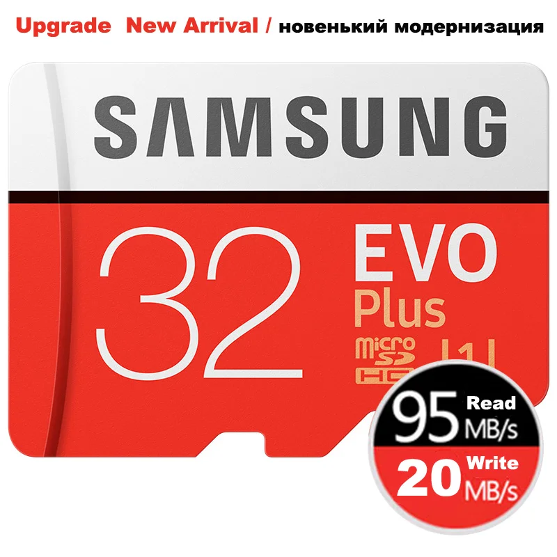 SAMSUNG Micro SD карта памяти EVO+ Plus 32 Гб класс 10 водонепроницаемый TF флэш-память sd-карта C10 SDHC UHS-1 для мобильного телефона
