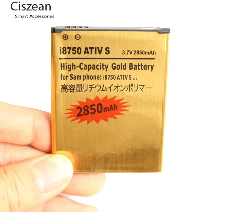 1x2850 мАч EB L1M1NLU Gold Li Ion Сменный аккумулятор для Samsung Galaxy ATIV S i8750 i8370 i8790 батарея|battery for