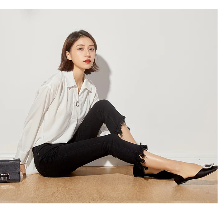 LEIJIJEANS, Осенние, размера плюс L-6XL, одноцветные, черные, с кисточками, средняя талия, длина по щиколотку, стрейчевые, джинсовые, обтягивающие, расклешенные джинсы для женщин 6132