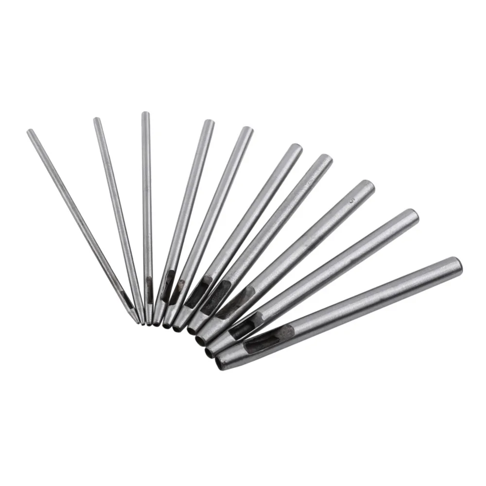 10 шт./лот кожанный инструмент дырокол Набор для кожевенного ремесла ремень 0 5