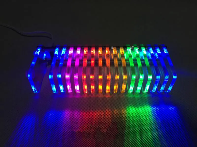 GHXAMP светодиодный дисплей уровня KS16 музыкальный спектр DIY наборы VU башня фантазия Кристалл звуковая колонка электронные DIY наборы 1 шт