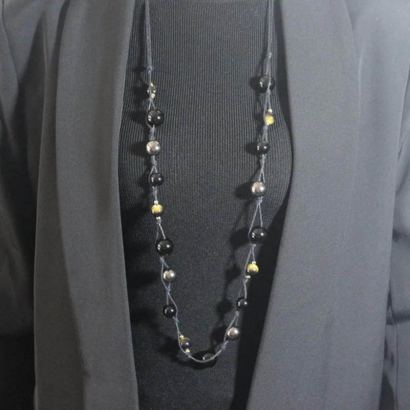 European and American fashion beads creative luxury long sweater necklace FY1811005 | Украшения и аксессуары
