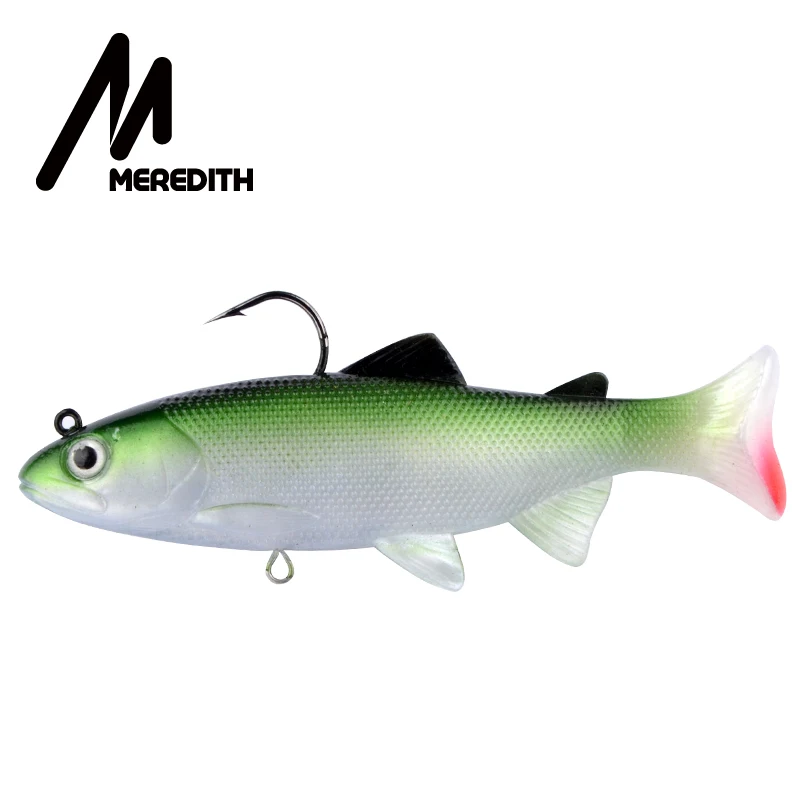 C MEREDITH, 12 см, 15 см, форель, свинцовая головка, ПВХ, рыболовные приманки, для плавания, Т-образный хвост, силиконовые свинцовые мягкие приманки, искусственные приманки, плавающая приманка, воблеры - Цвет: C