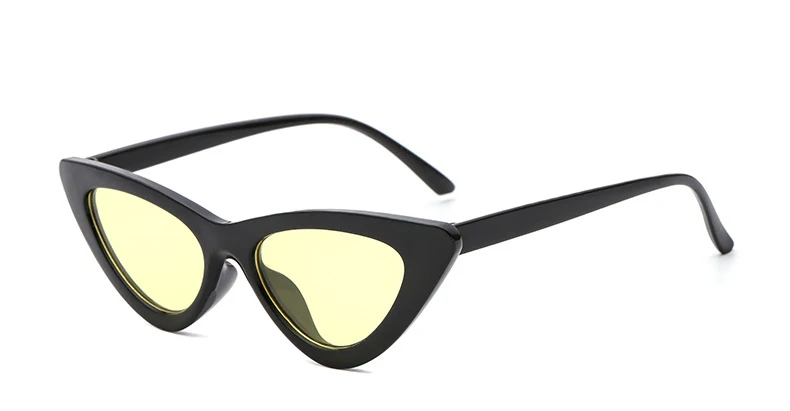 DCM Fashion Cat Eye Sunglasses Women Small Black Red Cheap Ladies Sun Glasses UV400