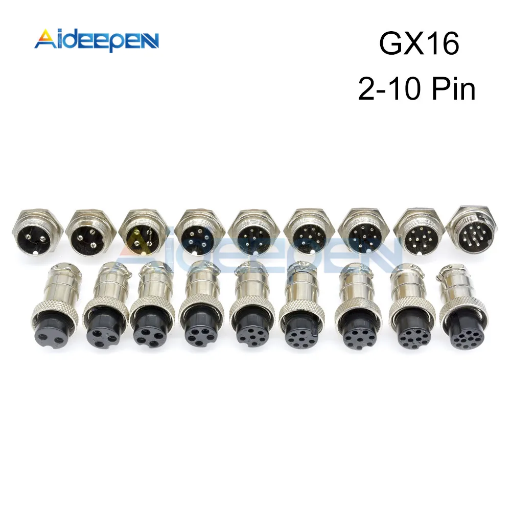 1 комплект GX16 2/3/4/5/6/7/8/9/10 контактный штекер и гнездо 16 мм Круглый авиационный