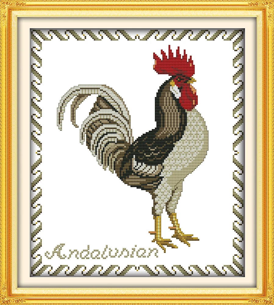 

The big cock (2) cross stitch kit chicken animal cross-stitch set hand sewing stitching embroidery DIY handmade needlework craft