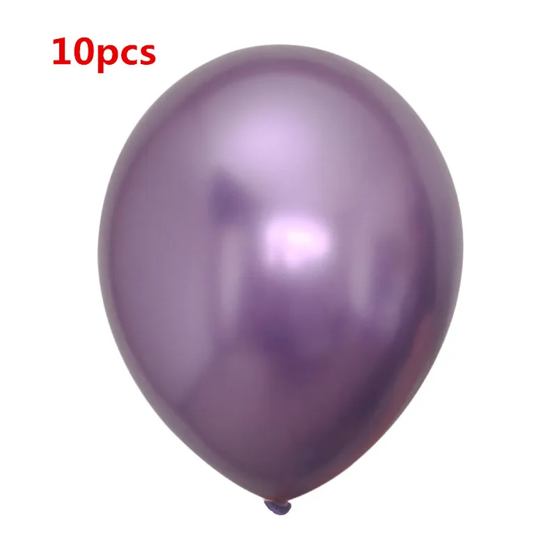 purple 12 дюймов металлические хромированные латексные шары корона с надписью «Happy Birthday», воздушные шары со звездами на свадьбу, день рождения, Детские вечерние украшения - Цвет: purple
