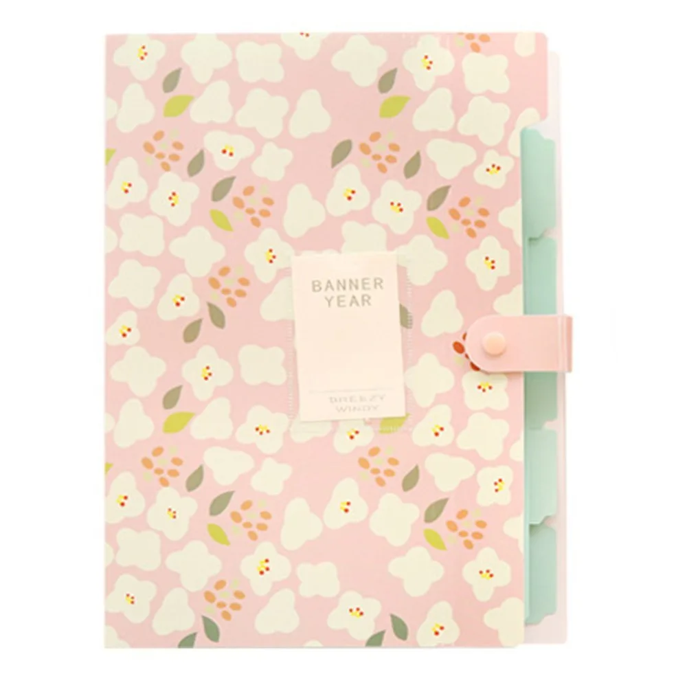 Папка для документов с цветочным принтом гармошка расширяющийся Органайзер