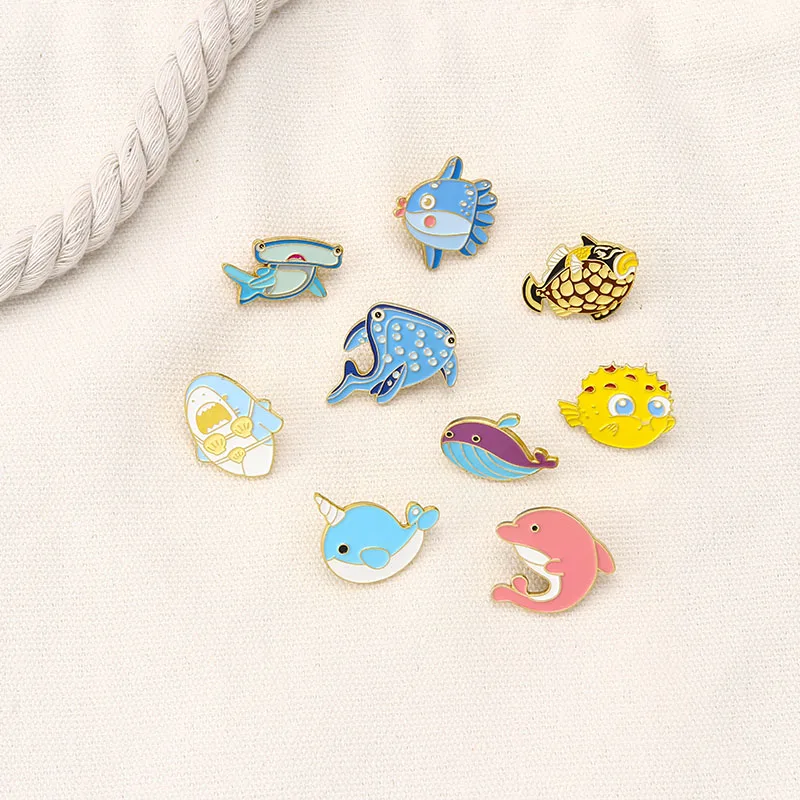 Булавка для КИТА акулы нарвала осьминога рыба твердая эмалированная булавка