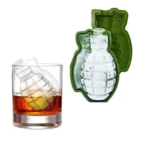 3d grenade shape ice cube mold ice cream maker mold party drinks silicone trays molds creative bar pub accessories tools