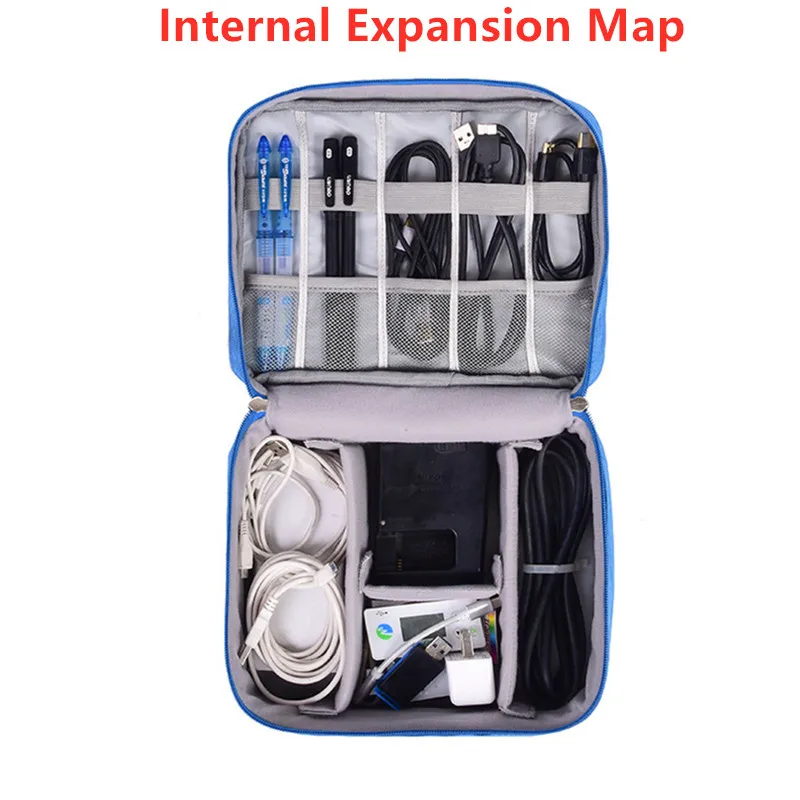 Большая емкость для путешествий электронные аксессуары Органайзер сумка