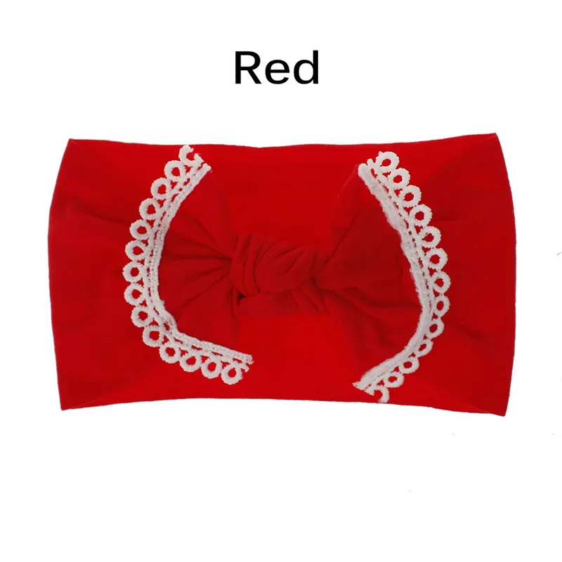 red Модные Ободки для девочек с бабочками с отделанным узлом, бант для волос нейлоновая повязка для волос/бант/ободок с помпонами детская головная повязка с узлом на макушке помпон - Цвет: red