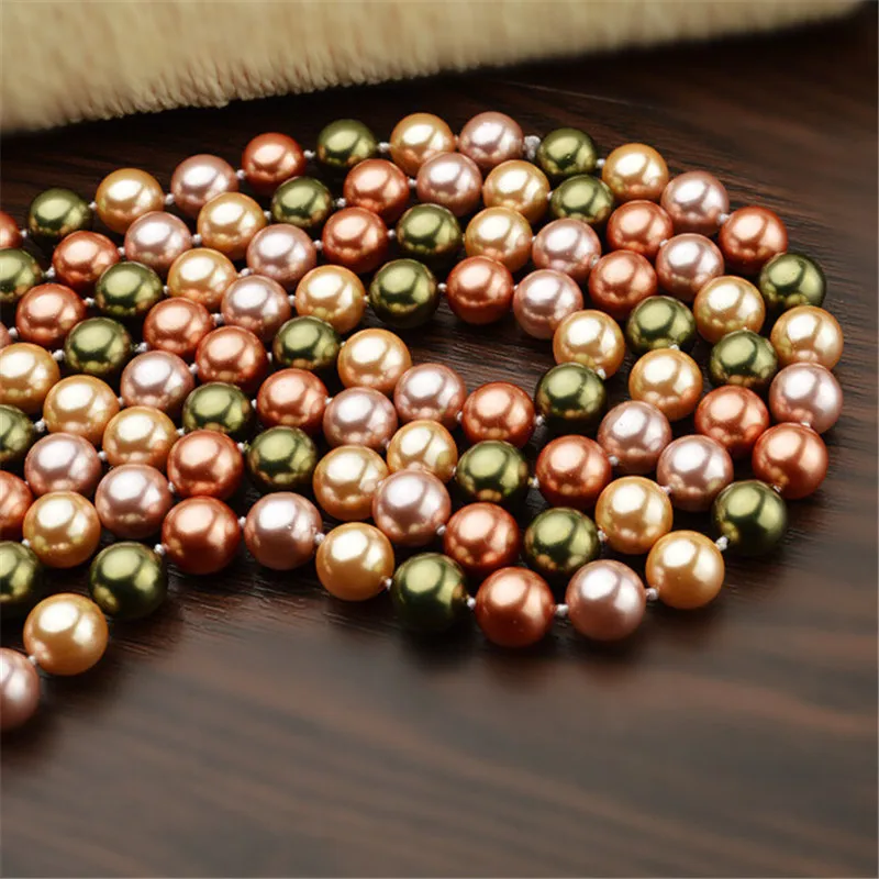 Длинное многослойное жемчужное ожерелье YIKALAISI ожерелья с Медузой для матери