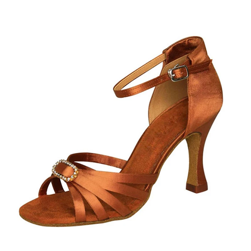 Женские атласные туфли для латиноамериканских танцев 6 разных цветов размеры США