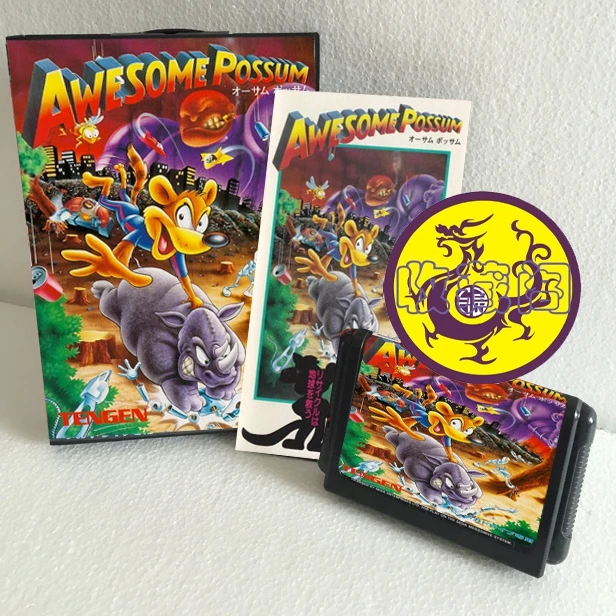 Удивительный Possum с коробкой и руководством 16 бит MD игровая карта для Sega Mega Drive