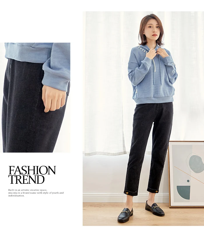 LEIJIJEANS, Новое поступление, весенние шаровары, повседневные свободные женские джинсы, средняя талия, черные, Ретро стиль, свободные, размера плюс, джинсы для женщин 9003