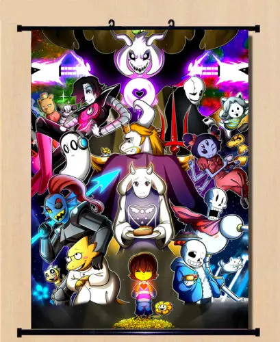 Домашний декор плакат стены свиток Undertale Sans/Папирус Скелет брат 80x60 см
