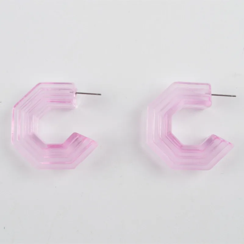 Эксклюзивные прозрачные акриловые Многослойные ступенчатые серьги UJBOX женские