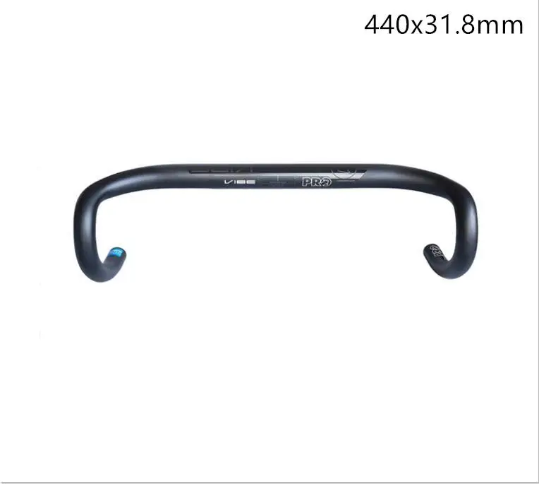 Black 440x31.8mm Shimano PRO VIBE Di2 компактный руль для шоссейного велосипеда из сплава, компактный руль для велосипеда из сплава - Цвет: Black 440x31.8mm