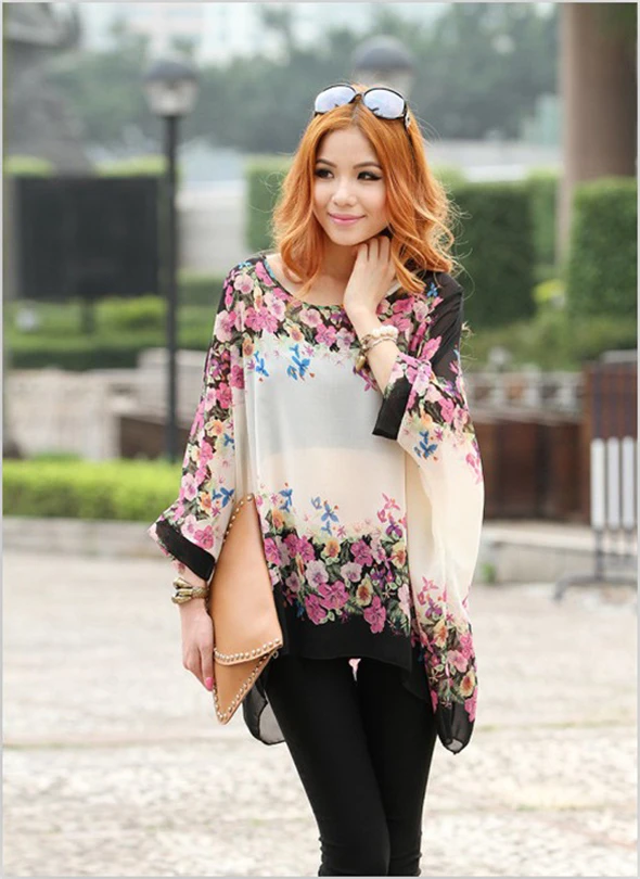 Повседневное шифон Рубашки для мальчиков Костюмы Женская одежда Блузка Богемия