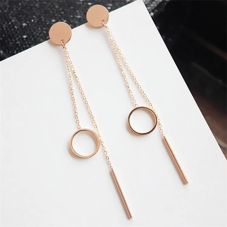 Бренд YUN RUO цвет розового золота круглые женские украшения подарок для девушек