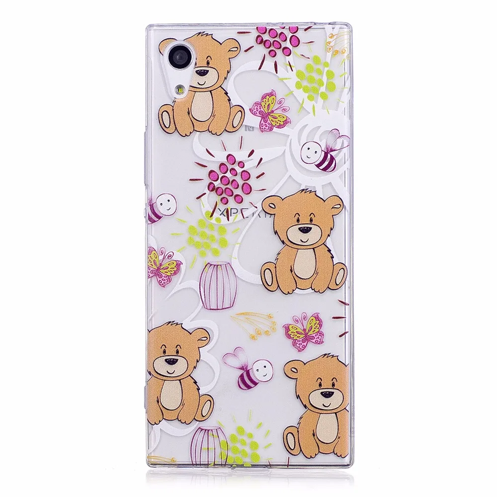 ARYIKUM Luxury Cartoon Case For Sony Xperia XA1 XA 1 XperiaXA1 Dual G3112 G3121 Silicone Gold Pink Cover Soni eXperia |