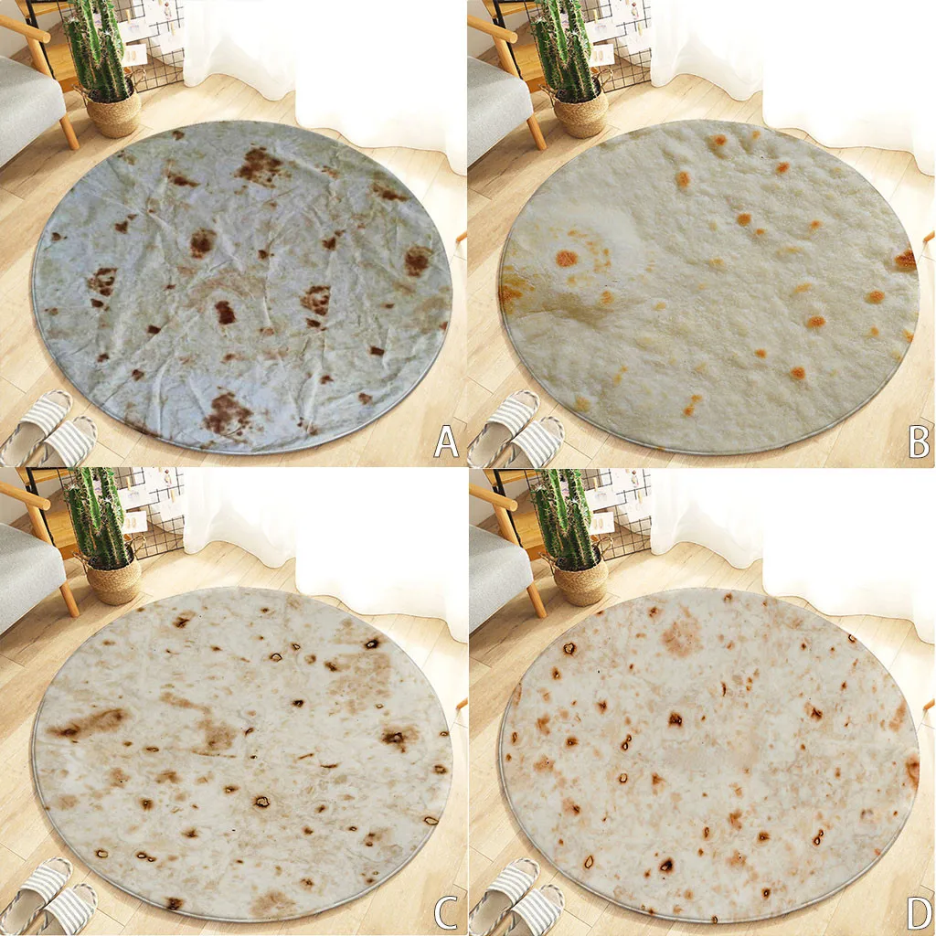 2019 Новые комфортные пищевые творения Burrito обертывание одеяло круглый коврик в