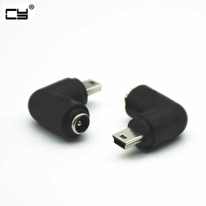

Mini USB 5Pin Male To DC Power Jack 5.5 2.1mm Charge Charging Charger Adapter Right Angled 90 Degree Type Connector