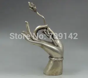 Китайский Изысканный Китай тибетский серебряный резной kwan инь - Цена: 3 030,72 руб.