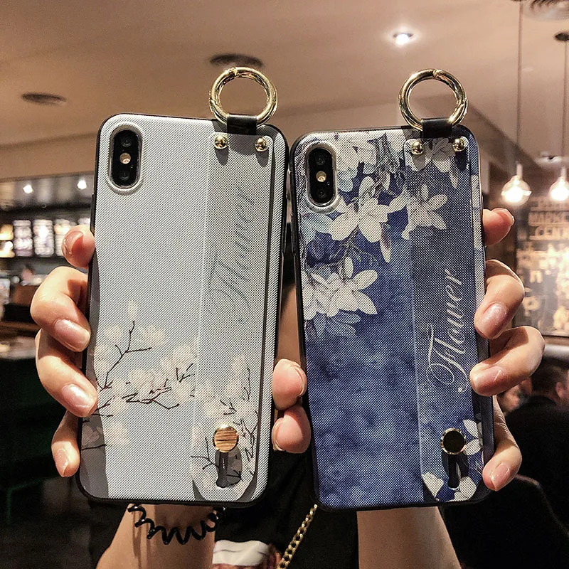 Модный цветочный чехол для телефона huawei P20 Plus силиконовый мягкий браслет Mate 10 9 pro