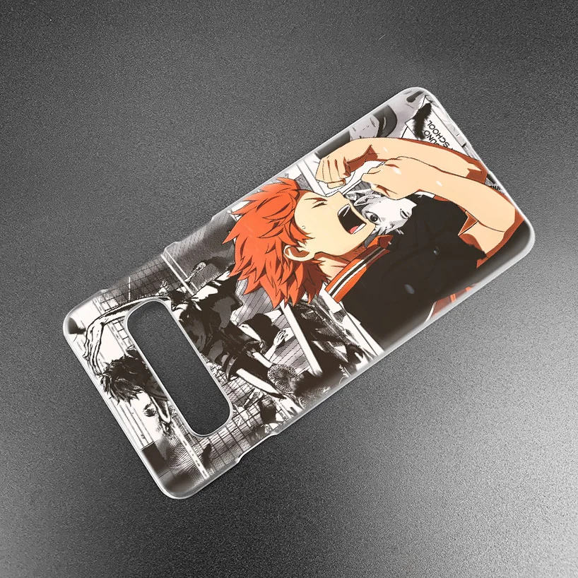 Haikyuu Hinata чехол для Samsung Galaxy S10 S20 Ultra 5G S10e S9 S8 Plus S21 Note 20 10 9 Жесткий ПК аниме телефона
