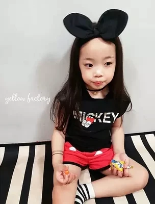 Summer Children Girl Cartoon Minnie Mouse clothing Set Kids Boys clothes baby Short Sleeve T shirt+shorts/pant Suits | Детская одежда и