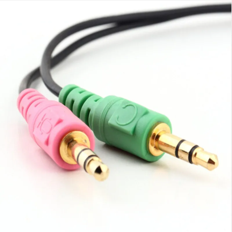 Male Earphone Headset 3.5mm 2 in 1 Female To Dual PC Adapter Audio Cable est Worldwide Hot Drop | Компьютеры и офис