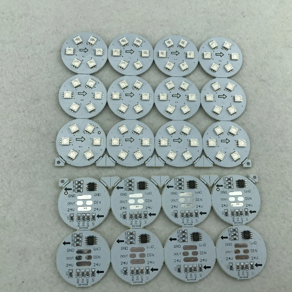 DC24V UCS2903 5050 адресуемых пикселей PCBA 6 шт SMD RGB LED Размер: 35 мм диаметр 1 44 Вт|led display alarm