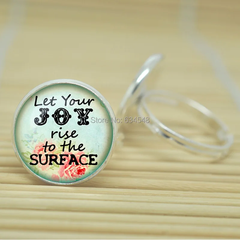 10pcs Inspiration Quote rings Motivational jewelry glass Cabochon Adjustable Rings D2450|ring tool|ring shockring pillow |