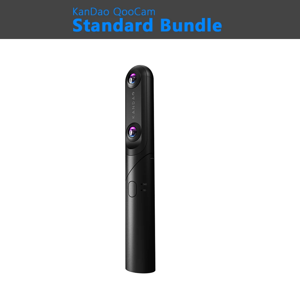 Standard Bundle QooCam 4K 360 и 3D VR 180 камера-вращающийся 3 объектива, портретный режим, стабилизация видео, смарт-клип, 120 FPS замедленное движение, 3D фото - Цветной: Standard Bundle