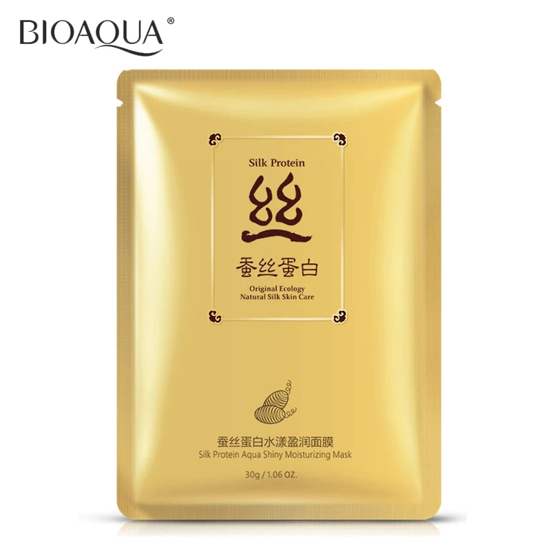 BIOAQUA фиброин фирмы Шелк Отбеливающая маска для лица кожи против морщин